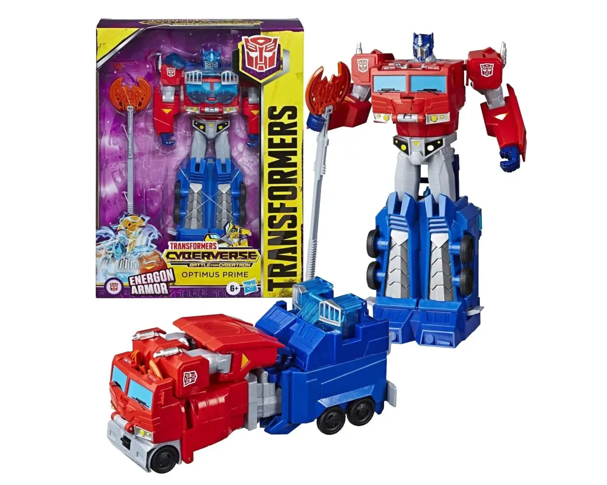 Transformers Optimus Prime Cyberverse Ultimate Class - Action Figure Con Mossa D'Attacco