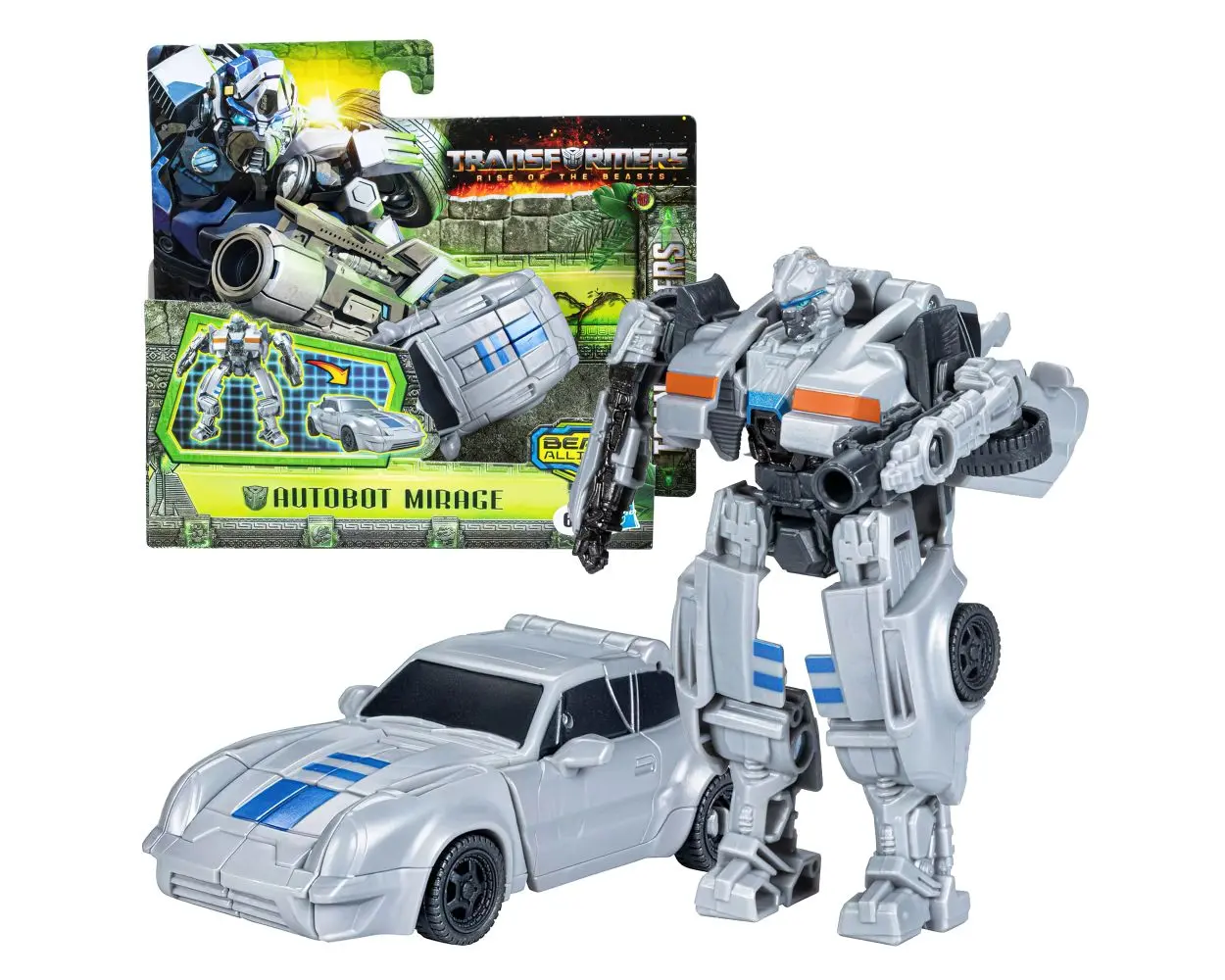 Hasbro Transformers - Statuetta Autobot Mirage Battle Changers 11 Cm - Giocattolo 2-in-1 Da Robot Ad Auto - Ispirato Al Film Rise Of The Beasts