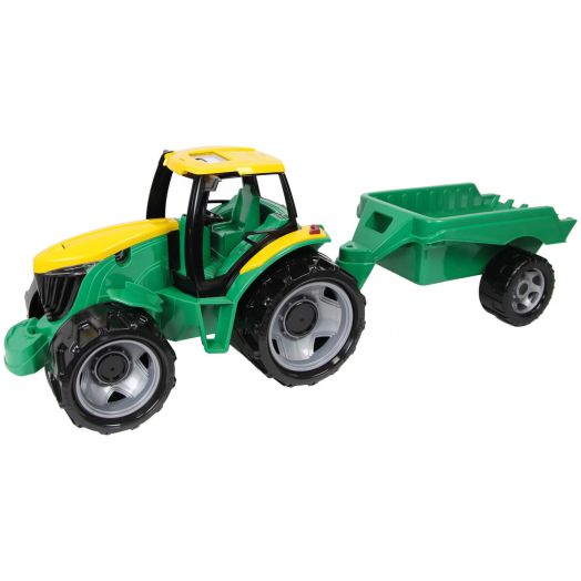 Didelis žaislinis traktorius su priekaba, Lena 