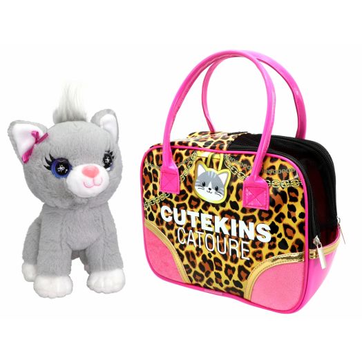 Pliušinis kačiukas su krepšiu „Cutekins” 
