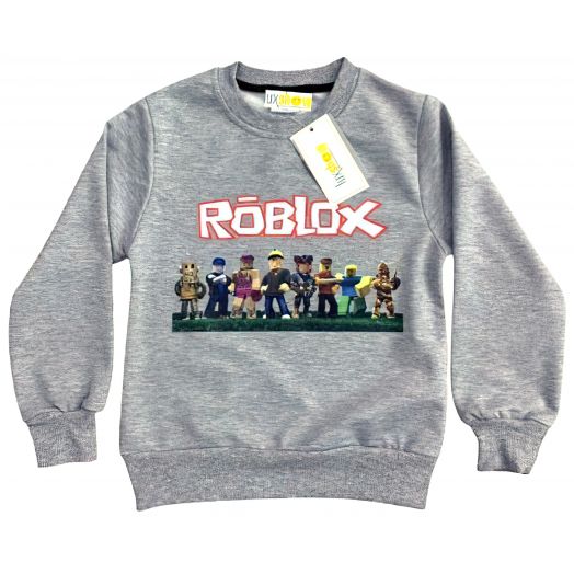 Džemperis ilgomis rankovėmis berniukui „Roblox”, pilkas 