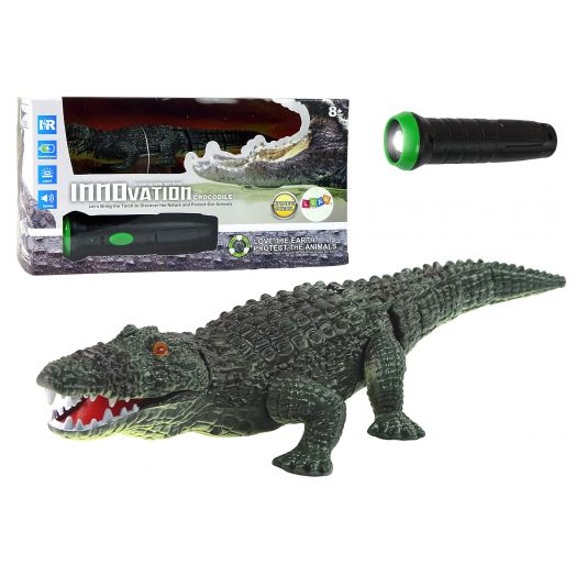 Pulteliu valdomas žaislinis krokodilas 