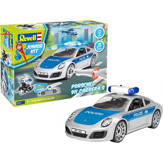 Revell konstruktorius policijos mašina Porsche 911 Carrera S „Junior Kit” 