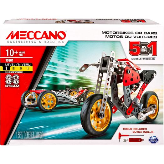  Meccano konstruktorius „Multi 5 model set – Motorbikes or Cars“ 