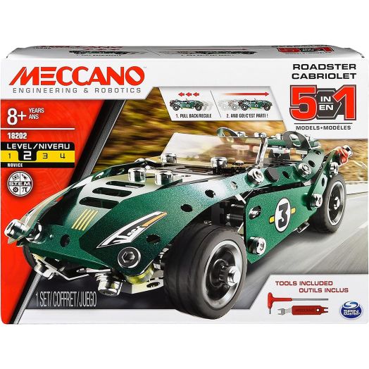 Meccano konstruktorius „Multi 5 model set – pull back car“ 