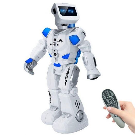 Programuojamas lietuviškai kalbantis robotas su pulteliu „Robertas” 