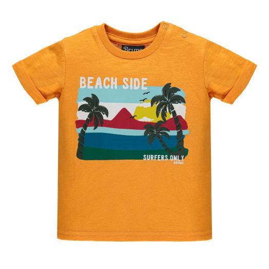 Marškinėliai berniukui „Beach side” geltoni, Brums 