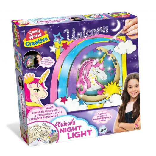 Vaikiška spalvinama stalinė lempa su USB pakrovėju „Unicorn Light Show”  