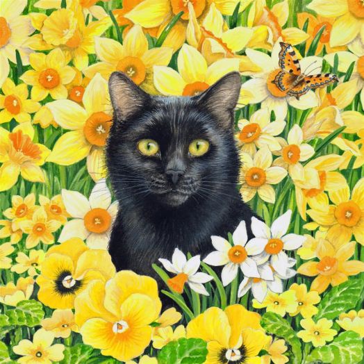 Kūrybinis rinkinys „Crystal Art“ juodas kačiukas 