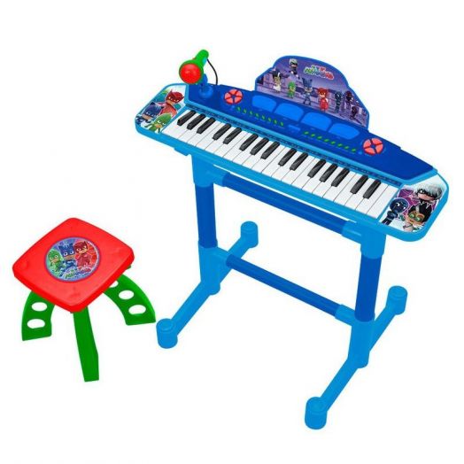 Vaikiškas elektroninis pianinas su kėdute „PJ Masks“ 