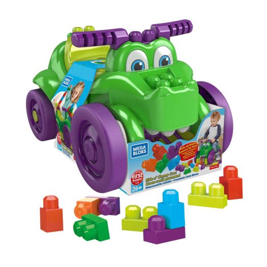 Mega Bloks paspiriama mašinėlė su kaladėlėmis „Ride On Chomp Croc”, GFG22 
