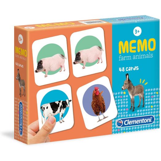 Memo atminties žaidimas vaikams "Ūkio gyvūnai", Clementoni 