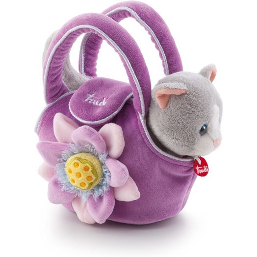 Pliušinis kačiukas rožiniame krepšelyje, Trudi 1