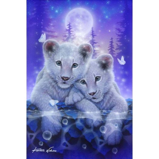 Kūrybinis rinkinys „Crystal Art“ tigrai, su rėmeliu, 21 x 25 cm 