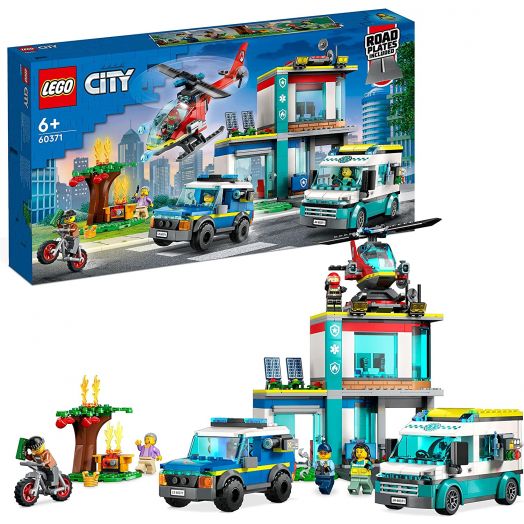 60371 LEGO® City Skubiosios pagalbos transporto priemonių būstinė 