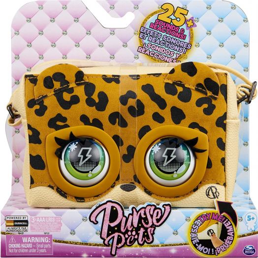 Interaktyvus rankinukas mergaitėms, leopardas „Purse Pets“ 