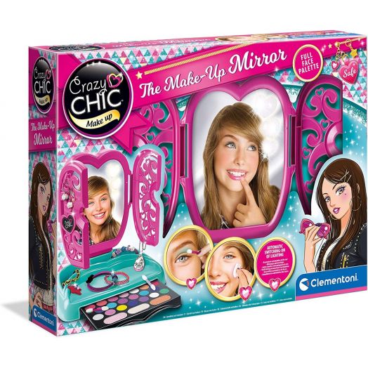 Vaikiškos kosmetikos rinkinys su veidrodžiu „Make up Mirror“, Crazy Chic  