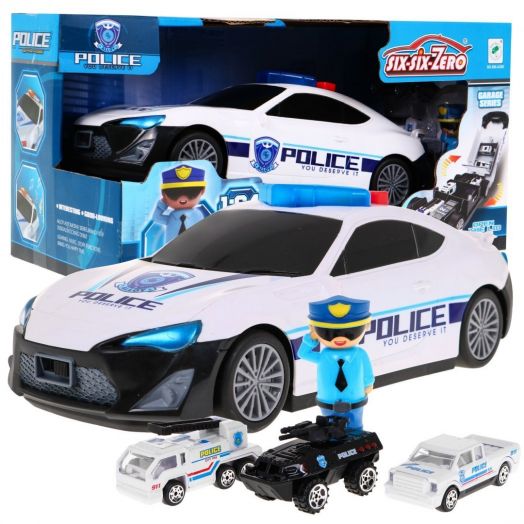 Žaislinė policijos mašina su modeliukais 