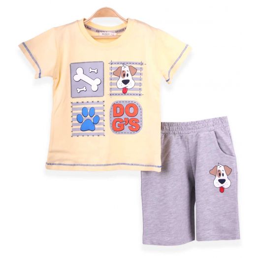 Marškinėliai su šortais berniukui „Dogs“, Breeze 