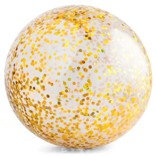Pripučiamas balionas - kamuolys su blizgučiais, 90 cm 