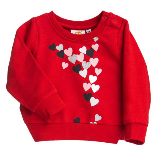 Džemperis mergaitei, raudonas „Hearts”, CAN GO 