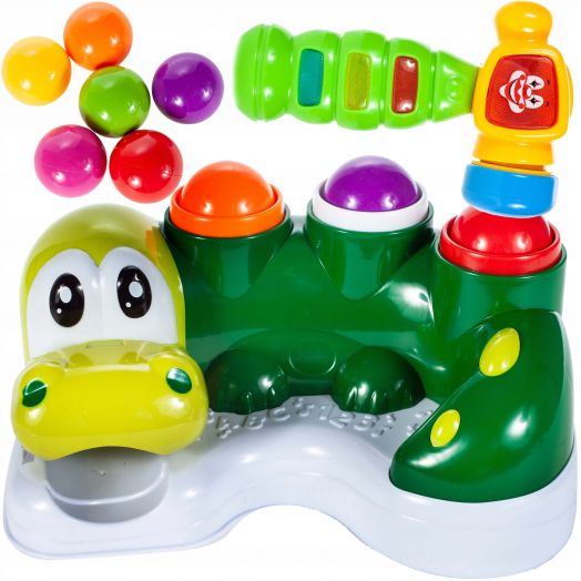 Žaidimas su plaktuku kūdikiui „Krokodilas” 