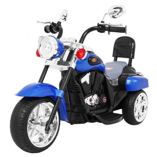 Vaikiskas akumuliatorinis motociklas „NightBike Chopper”, mėlynas 