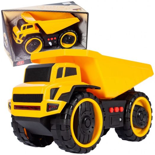 Žaislinis sunkvežimis savivartis su garsais ir šviesomis 