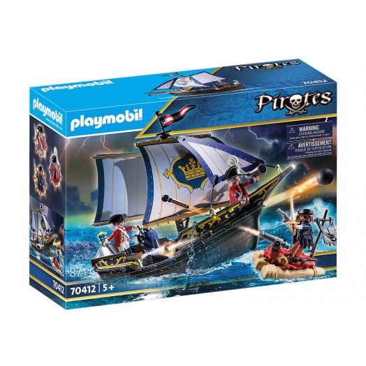 Playmobil „Laivas su patrankomis ir pirato valtimi” 70412 