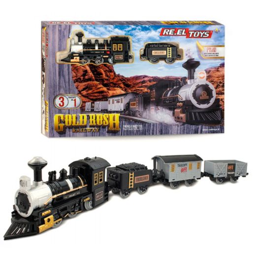 Žaislinis traukinys su bėgiais „Gold Rush” 