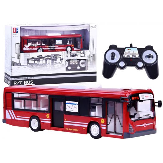 Žaislinis autobusas su pultu „City Bus”, raudonas 