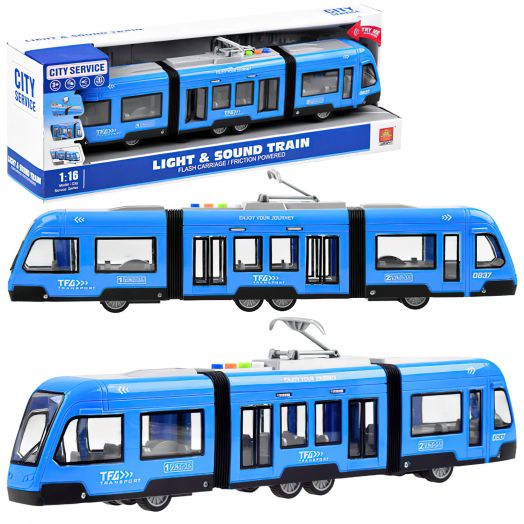 Žaislinis tramvajus su garsais ir šviesomis, 45 cm 