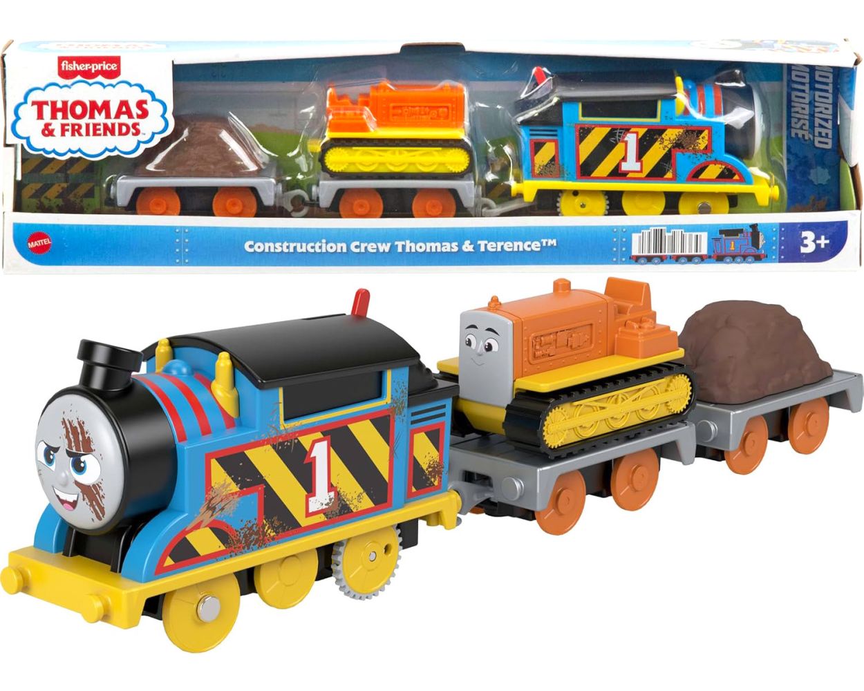Thomas & Friends motorizuotas traukinukas Tomas su vagonu, JDF19