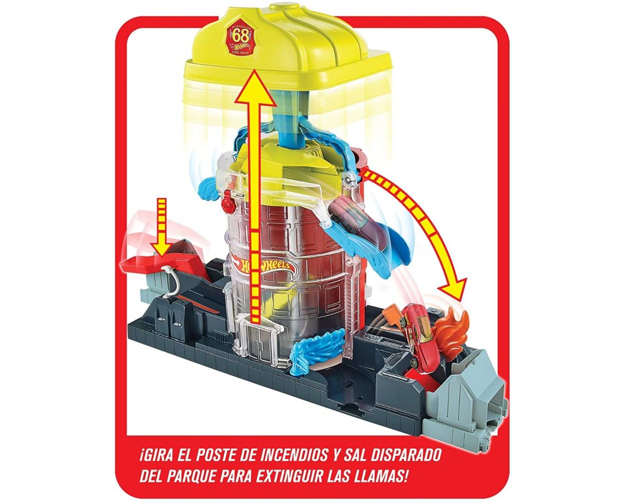 hot wheels city super firehouse rescue playset