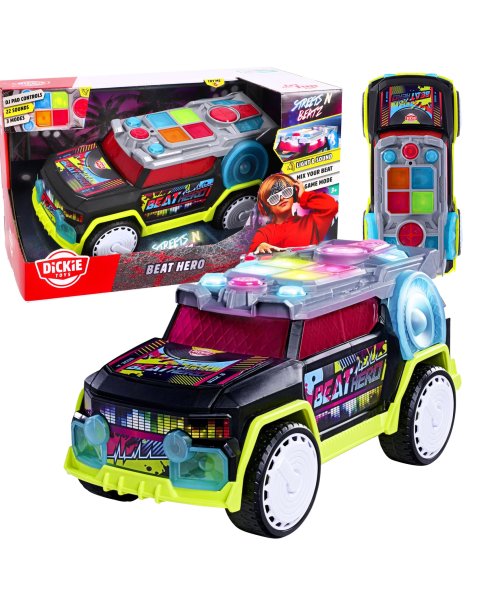 Žaislinė mašina su muzika ir šviesomis „Beat Hero DJ”, Dickie Toys