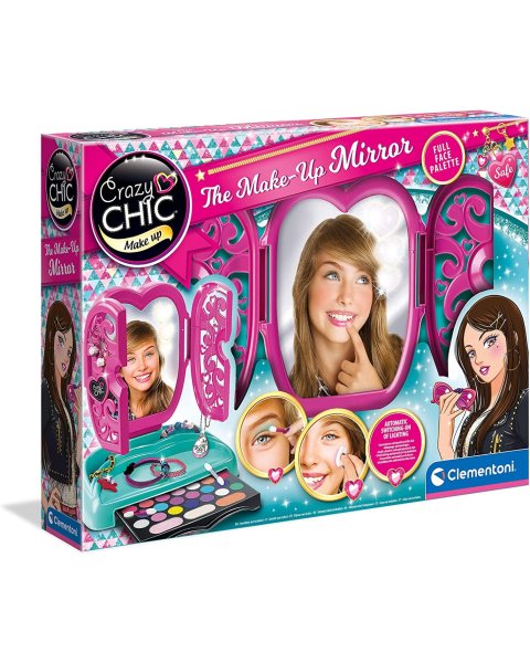 Vaikiškos kosmetikos rinkinys su veidrodžiu „Make up Mirror“, Crazy Chic  