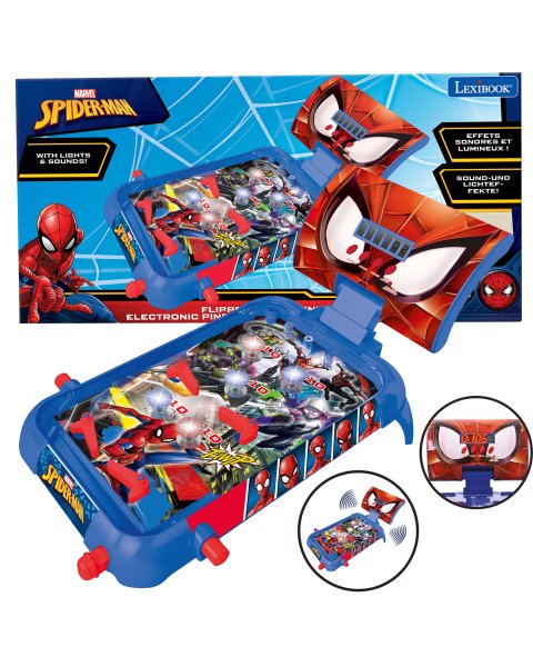 Elektroninis stalo pinbolas vaikams su šviesos ir garso efektais „Spider-Man”