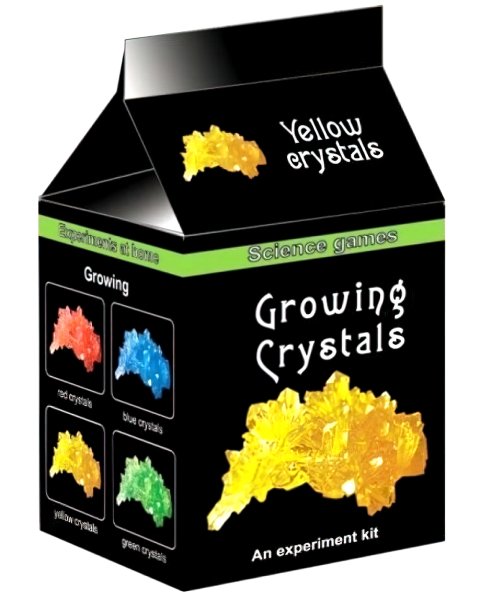 Kristalų auginimo rinkinys &bdquo;Growing Crystals&rdquo;, geltonas 
