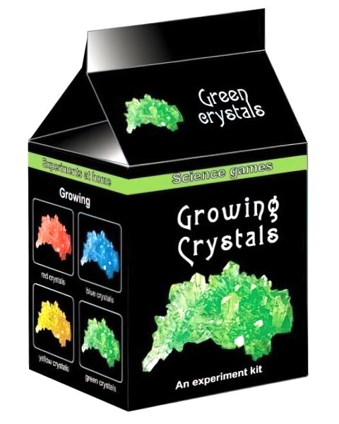 Kristalų auginimo rinkinys &bdquo;Growing Crystals&rdquo;, žalias 