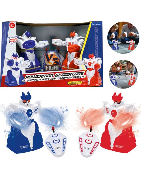 Pulteliu valdomi robotai kovotojai su šviesos ir garso efektais „Powerman Gladiators”