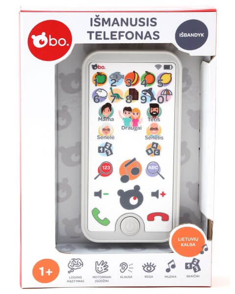 Žaislinis išmanusis telefonas lietuvių kalba