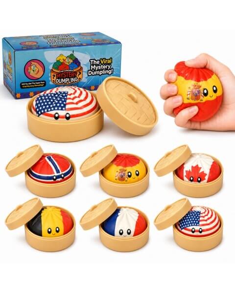 Antistresinis žaislas koldūnas &bdquo;Futbolo Pasaulio Čempionato Dumpling&rdquo;, 8,5 cm 