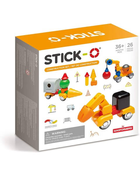 Magformers magnetinis konstruktorius Stick-O Construction, 26 detalių