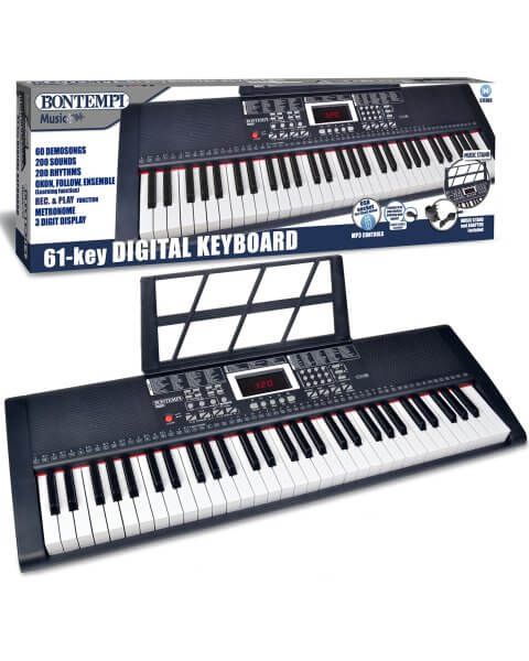 Elektroninis pianinas vaikams su USB jungtimi, 61 klavi&scaron;ų, 84,5 cm, Bontempi 