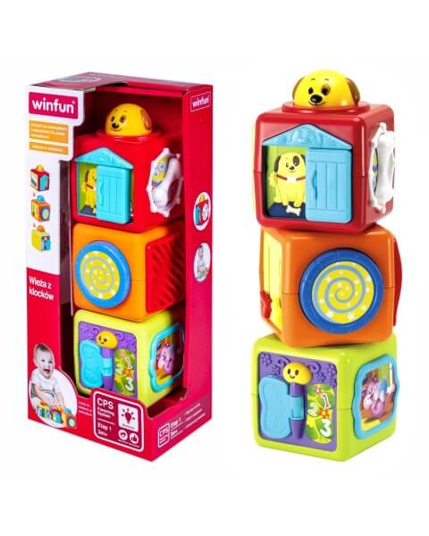 Kaladėlės kūdikiams &bdquo;Stack n Play&ldquo;, WinFun 
