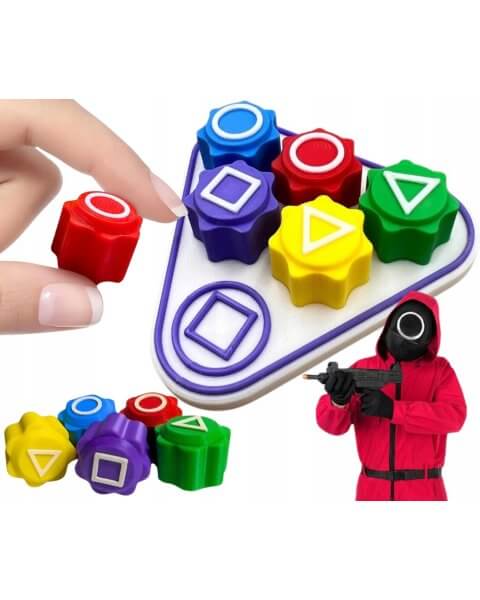 Žaidimas GONGGI kauliukai su padėklu, pagal serialą Squid Game 