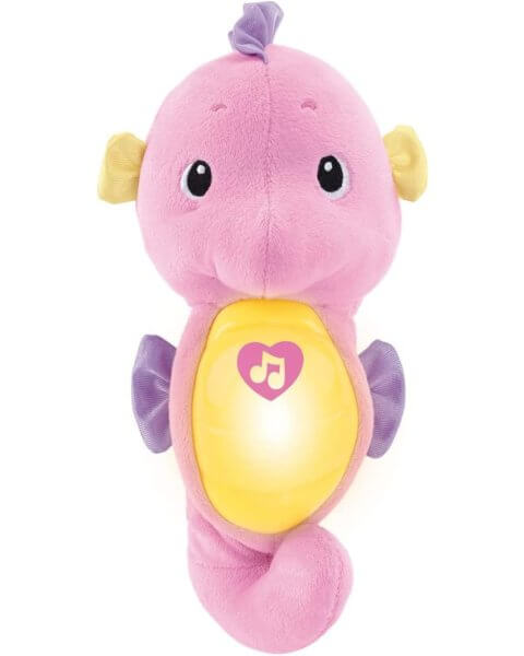 Fisher-Price migdukas naktinė lemputė „Soothe & Glow Seahorse”, rožinis, DGH83  