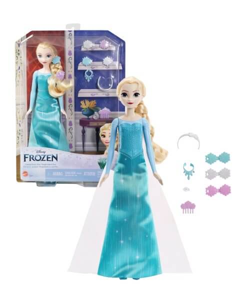 Lėlė Elza su aksesuarais &bdquo;Getting Ready Elsa&rdquo;, Frozen, HMD56 