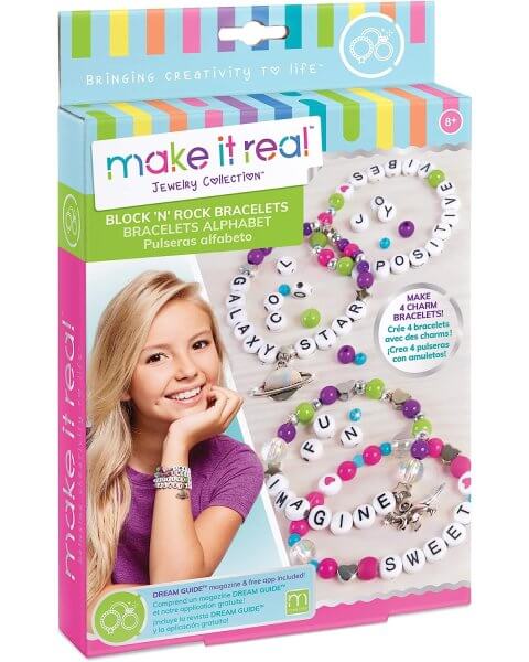 Apyrankių gaminimo rinkinys su raidėmis „Block & Rock Bracelets”, Make it Real