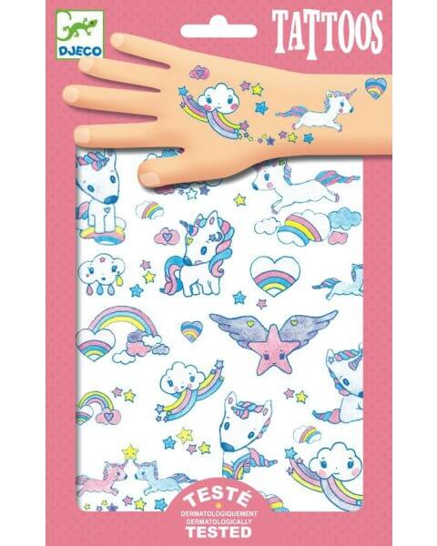 Djeco laikinos tatuiruotės vaikams „Unicorns“ 